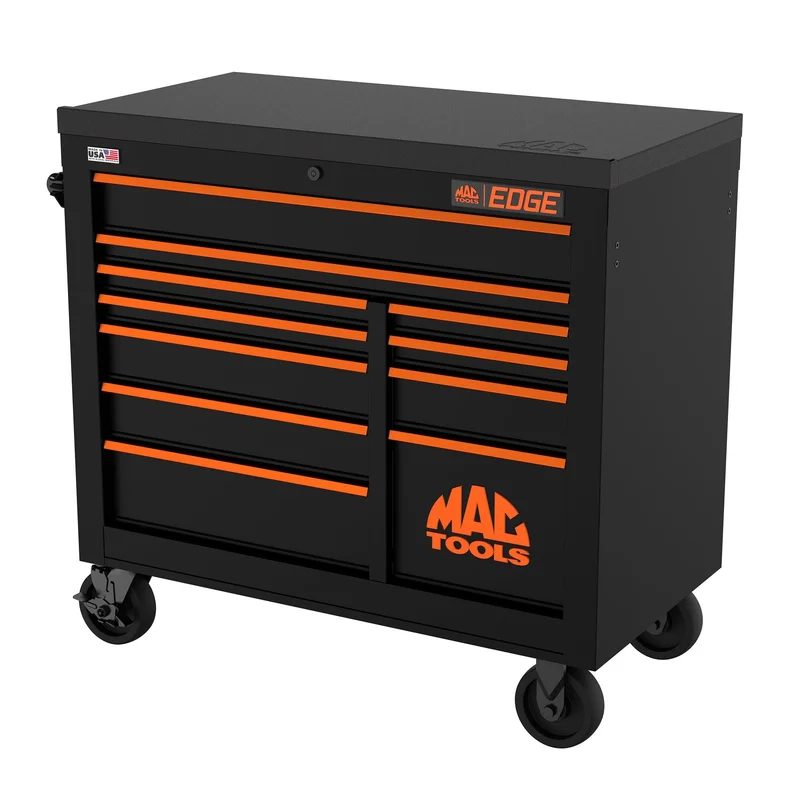Edge 11-Drawer Workstation - Flat Black/Orange Trim