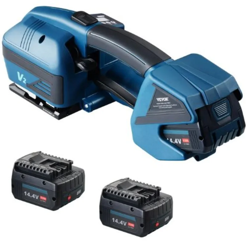 Electric Strapping Machine Portable Electric Banding Tool with Digital Display Battery Powered Automatic Strapping Tool for Packaging Box Pallet