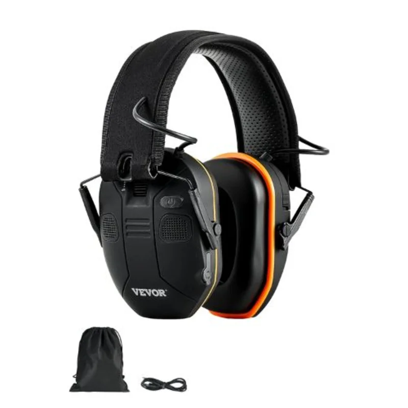 Electronic Safety Earmuffs with Bluetooth 5.3 & Sound Amplification, NRR23dB Hearing Protection for Shooting, Lawn Mowing & Work