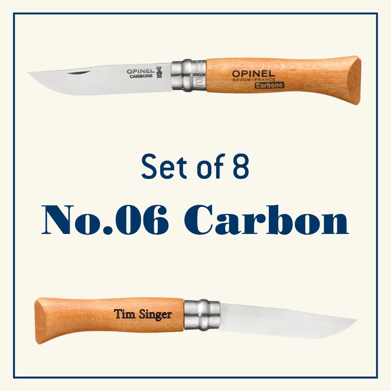 Engraved Gift Bundle | Set of 8 No.06 Carbon Steel Folding Knife
