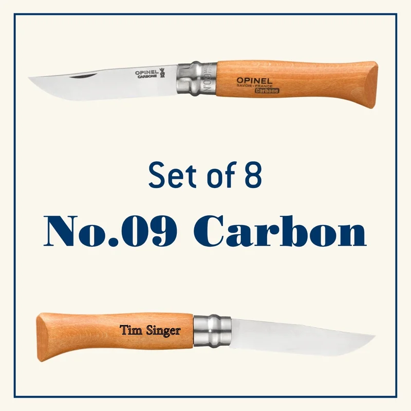Engraved Gift Bundle | Set of 8 No.09 Carbon Steel Folding Knife