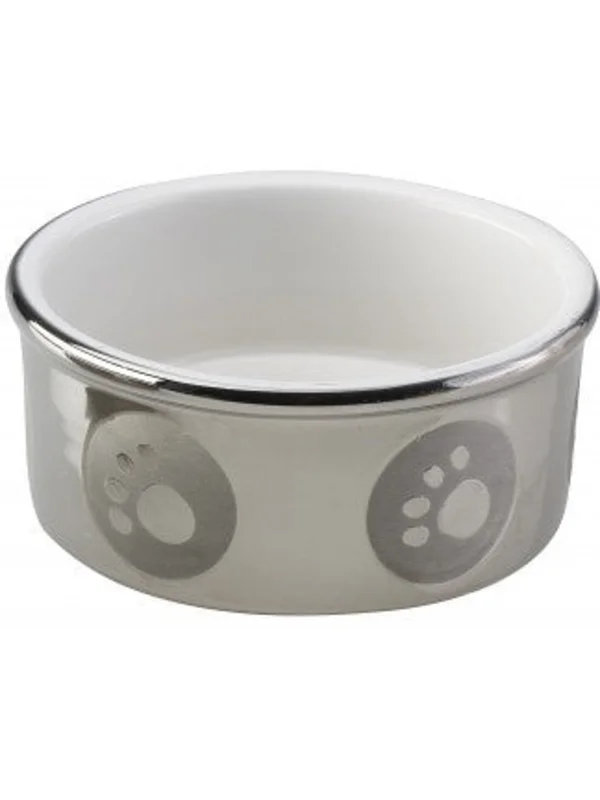 Ethical Products TITANIUM STONEWARE DISH, 5 DOG, PAW PRINT
