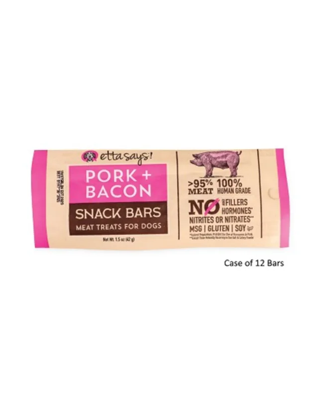 Etta Says! Meat Snack Bar Pork And Bacon