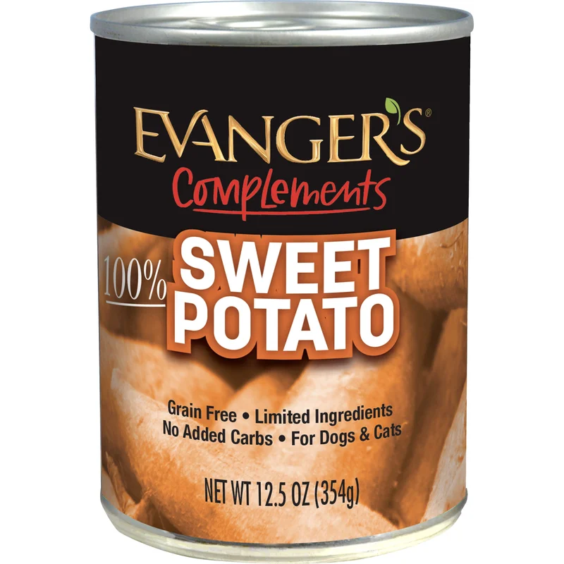 Evanger's Complements Grain Free Sweet Potato for Dogs & Cats 12.5 oz