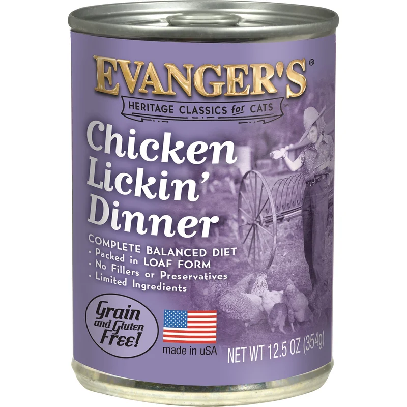 Evanger's Heritage Classic Chicken Lickin Dinner for Cats Value Size