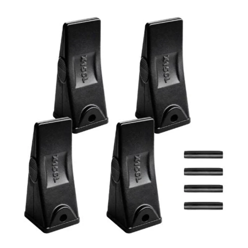 Excavator Bucket Teeth with Pins 4 Pack X156L Bucket Tooth Set for Smooth & Efficient Excavation Heavy Duty 5.3 in Long Digging Buckets Teeth Replacement for Skid Steer