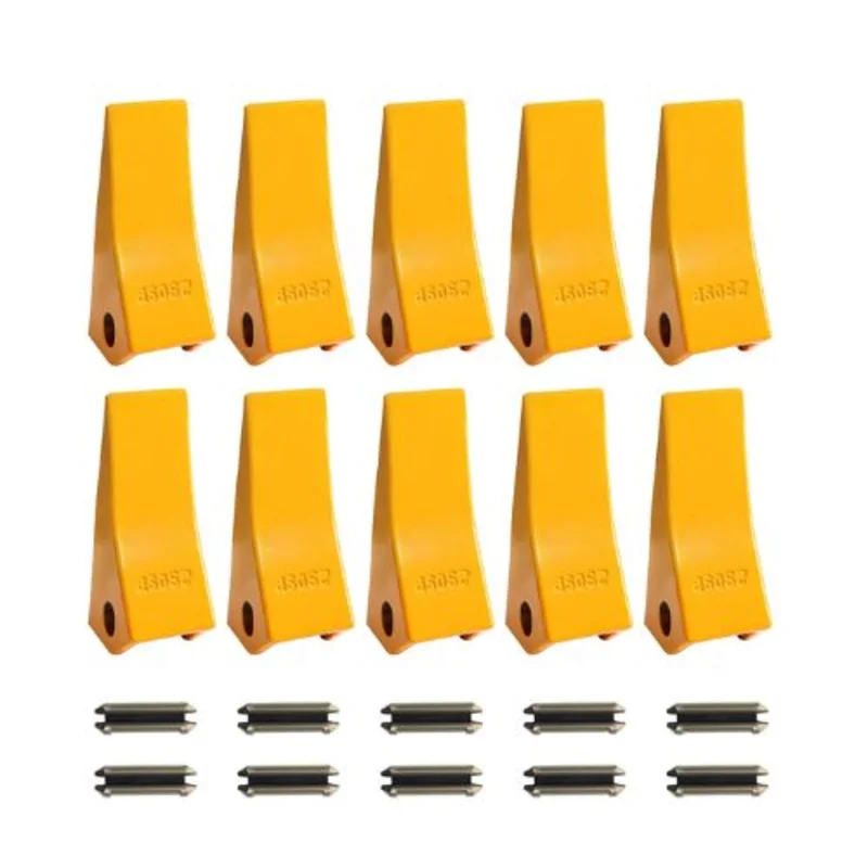 Excavator Bucket Teeth with Pins Bucket Tooth Set Compatible with 23 & 230 Series Excavators Heavy Duty Bolt on Digging Buckets Teeth for Skid Steer