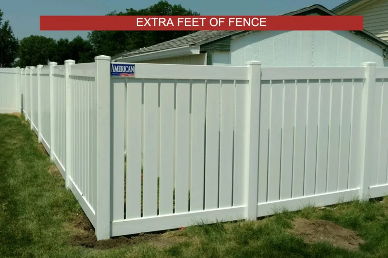 [Extra Feet Of Fence] Semi-Privacy Vinyl Complete Fence Package White