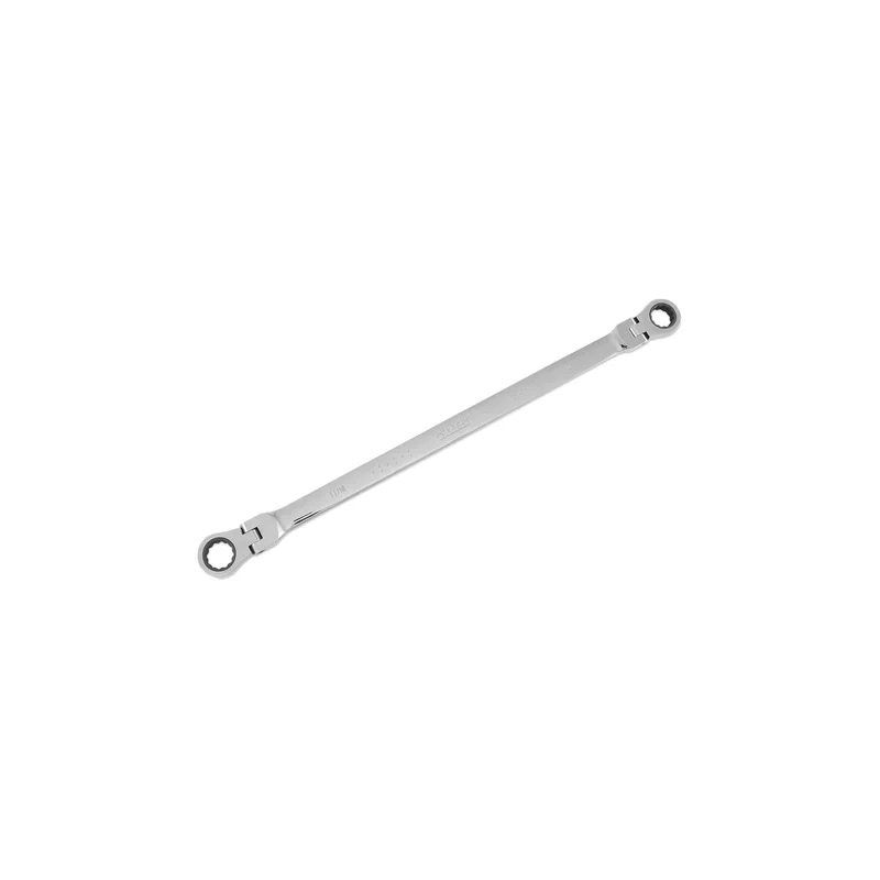 Extra-Long SAE Double-Box Flex Ratcheting Wrench 5/8" x 11/16" - 12-PT.