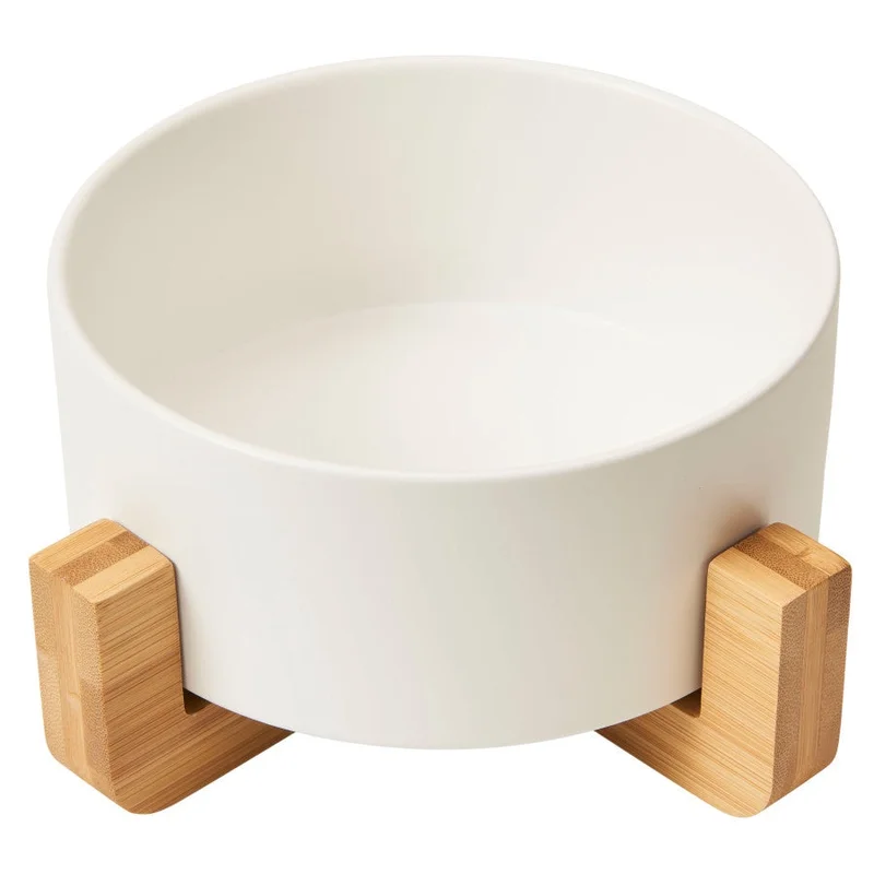 Fashion Pet Cosmo Single Diner Dog Bowl White
