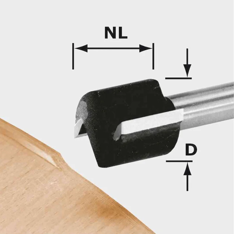 Festool 19mm Edge Trimming Router Bit - 16mm Cut, 8mm Shank (For OF 1010 & MFK 700)