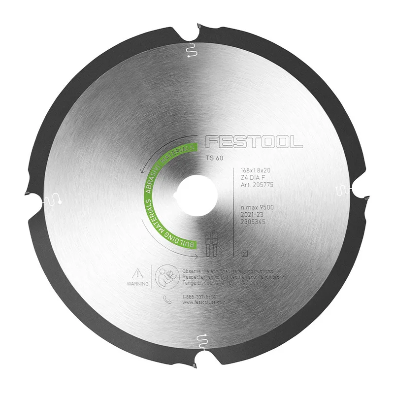 Festool Diamond Saw Blade Abrasive Materials, 4 Teeth, For TS/TSV 60 (1.8 mm Kerf)