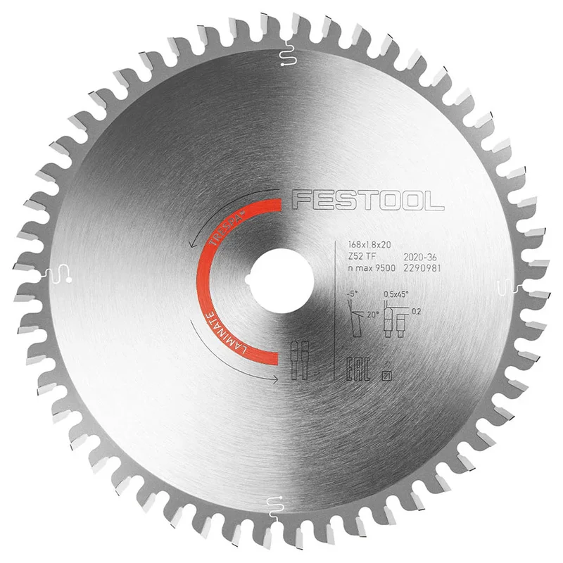 Festool Saw Blade Laminate/HPL, 52 Teeth, For TS/TSV 60 & CSC SYS 50 (1.8 mm Kerf)
