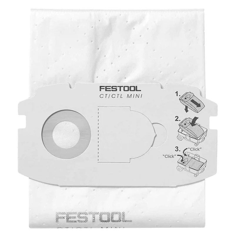 Festool SELFCLEAN Filter Bag for CT MINI (5 Pack)