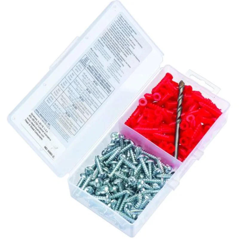 Flange Anchor Kit 201 Pieces Plastic 90-053