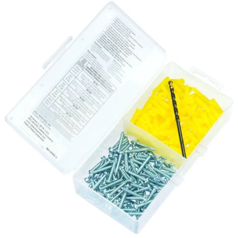 Flange Anchor Kit 201 Pieces Plastic Yellow 90-051