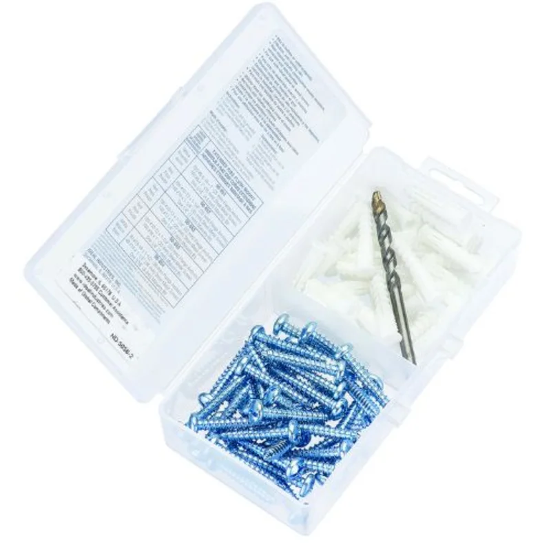 Flange Anchor Kit 81 Pieces Plastic White 90-054