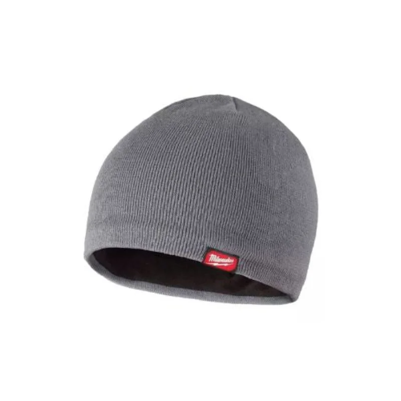 Fleece Inner Lined Winter Beanie Hat Gray M751G
