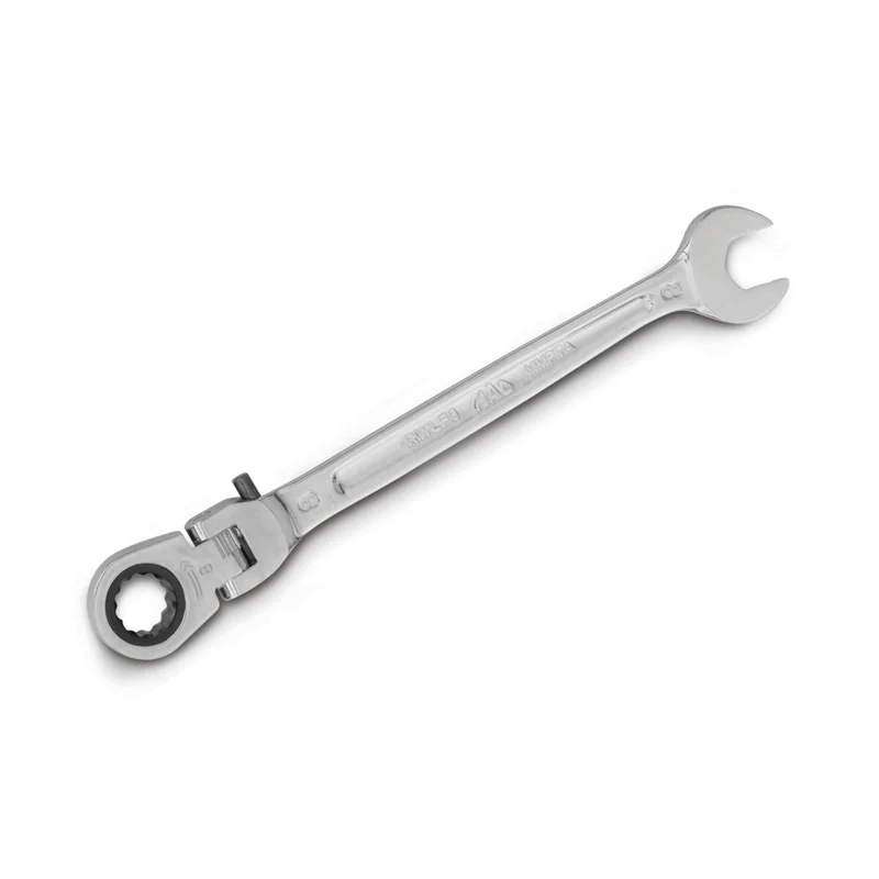 Flexible-Head Ratcheting Wrench 8mm - 12-PT.
