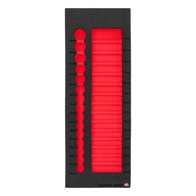 Foam Only - 1/2 Drive Sockets Metric (FOAM7E-12MET)