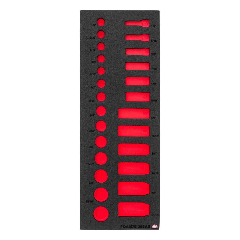 Foam Only - 3/8 Drive Sockets SAE (FOAM7E-38SAE Set)
