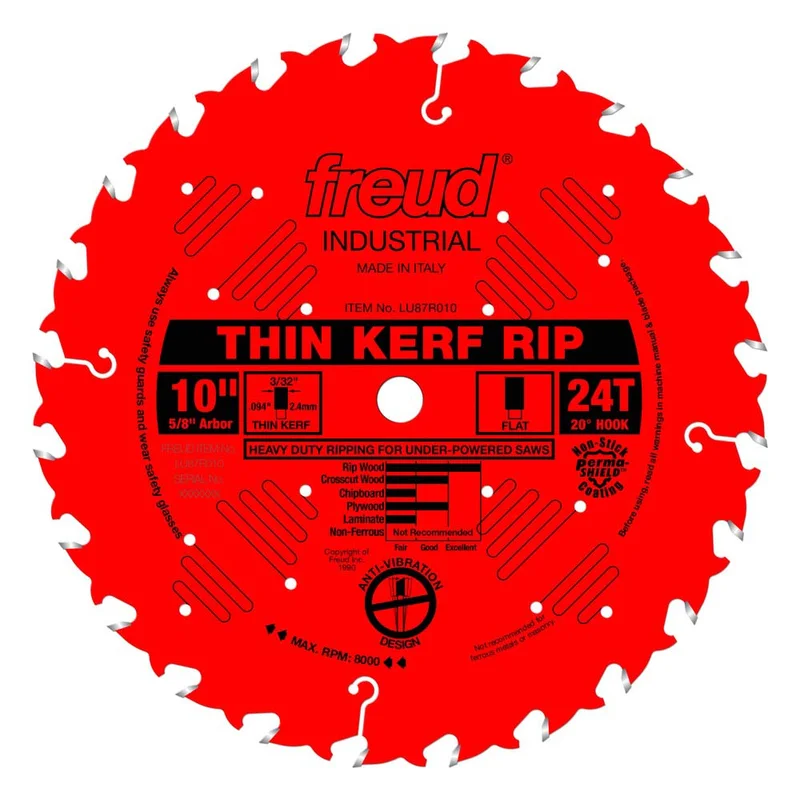 Freud 10" x 24T Thin Kerf Rip Blade