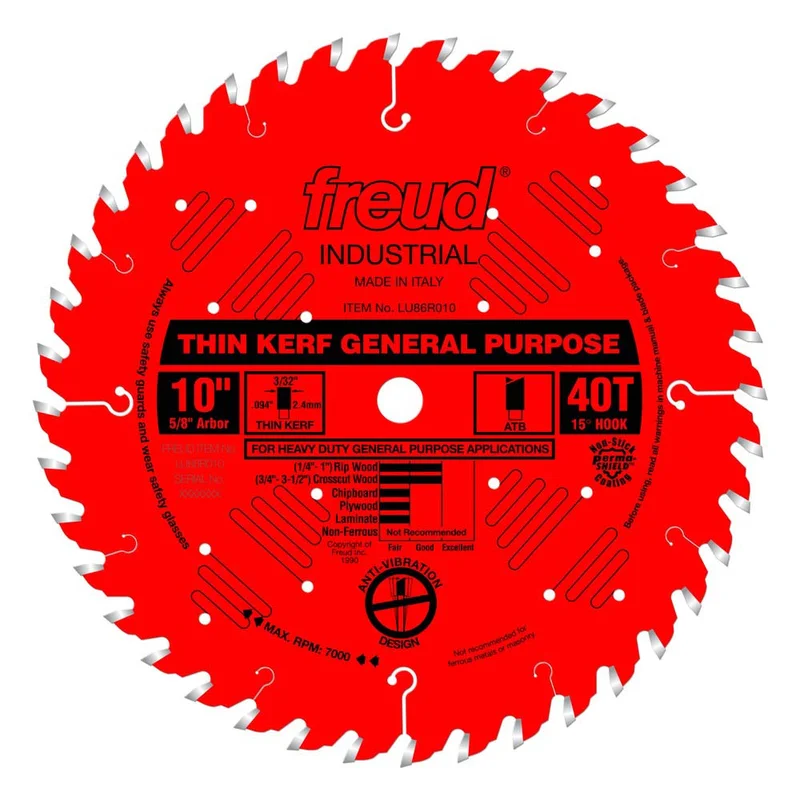 Freud 10" x 40T Thin Kerf General Purpose Blade