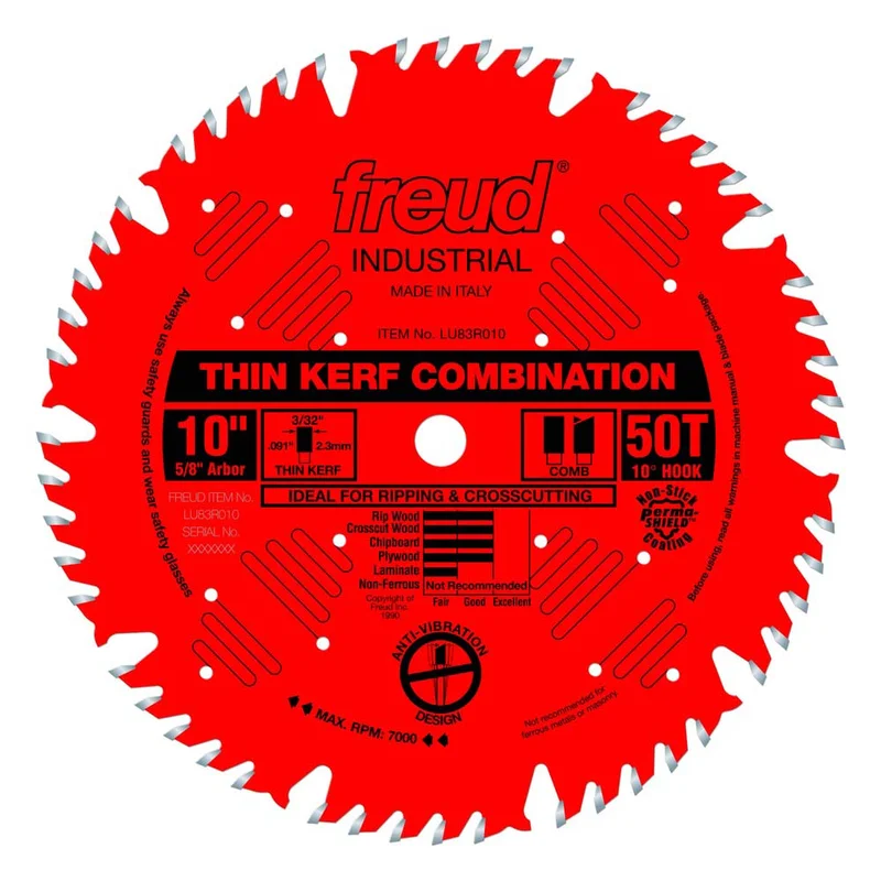 Freud 10" x 50T Thin Kerf Combination Blade