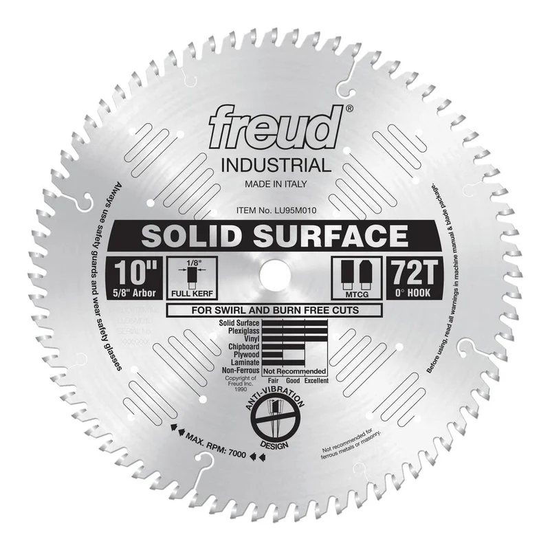 Freud 10" x 72T Silver Ice Solid Surface Blade*