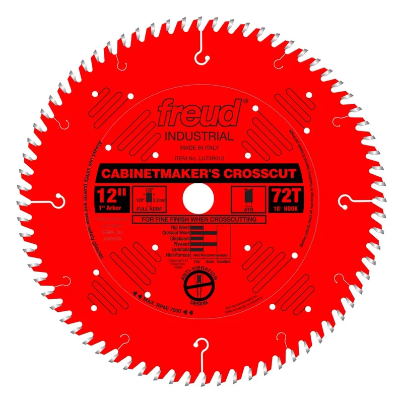 Freud 12" x 72T Cabinetmaker Crosscut Blade