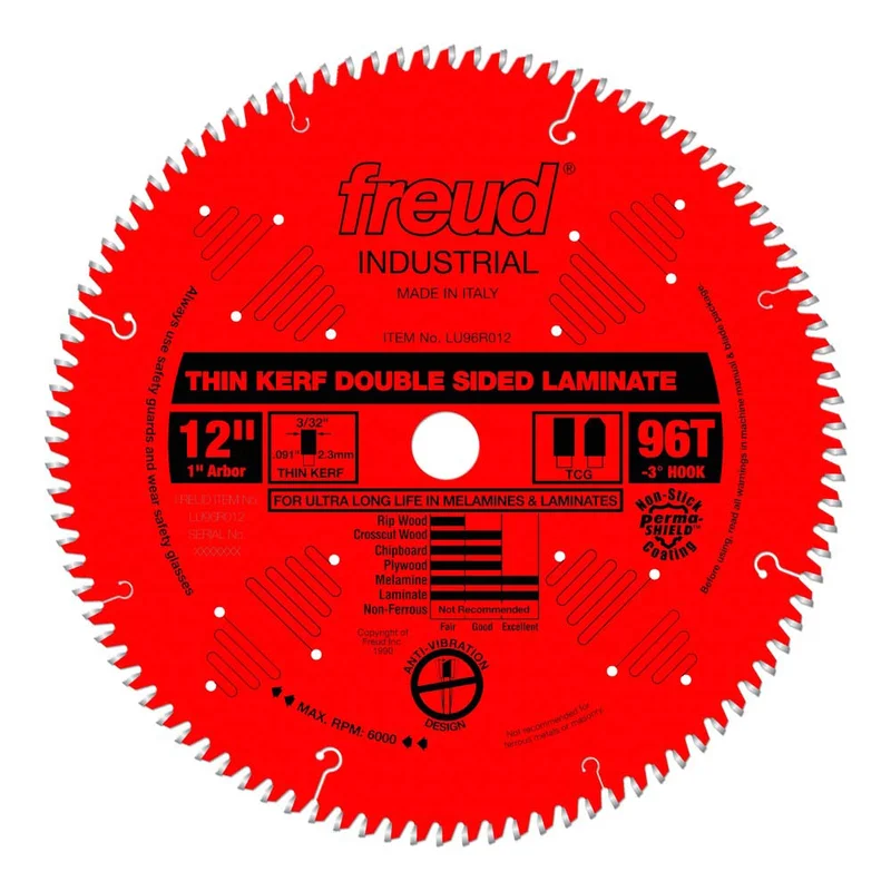 Freud 12" x 96T Thin Kerf Double Sided Laminate/Melamine Blade