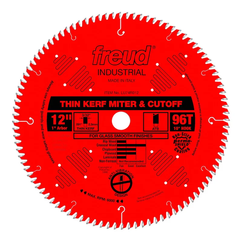 Freud 12" x 96T Thin Kerf Ultimate Cut-Off Blade