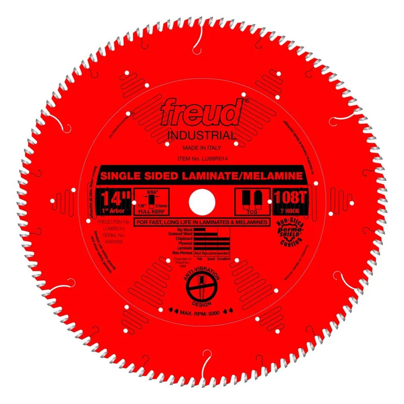 Freud 14" x 108T Single-Sided Laminate/Melamine Blade