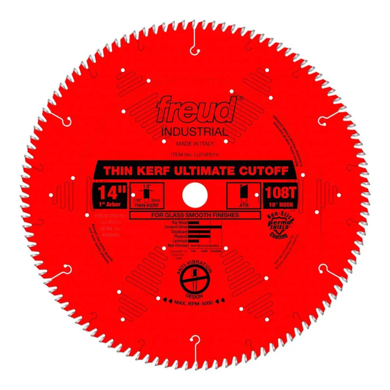 Freud 14" x 108T Thin Kerf Ultimate Cut-Off Blade
