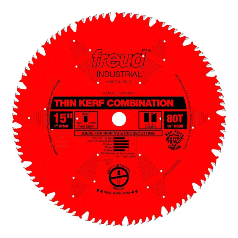 Freud 15" x 80T Thin Kerf Combination Blade