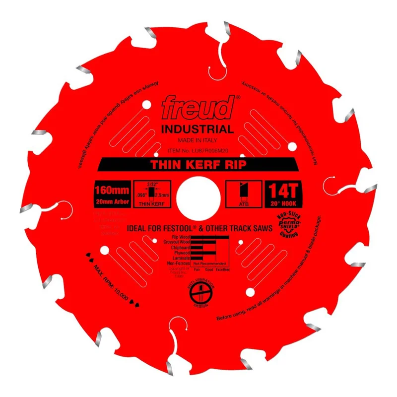 Freud 160 mm x 14T Thin Kerf Rip Blade