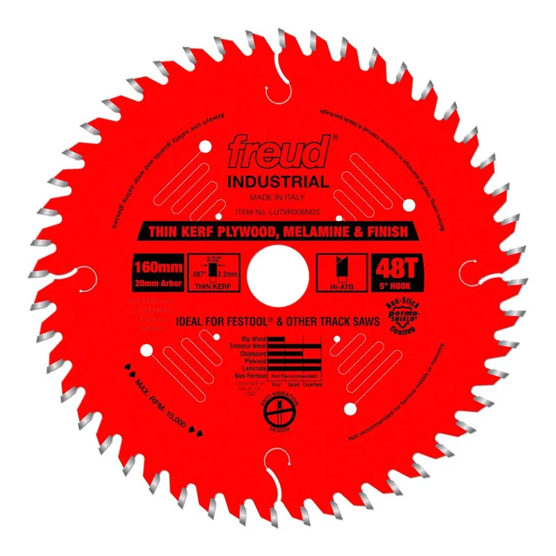 Freud 160mm x 48T Thin Kerf Ultimate Plywood & Melamine Blade