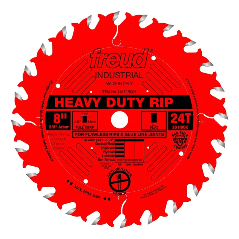 Freud 8" x 24T Heavy Duty Rip Blade