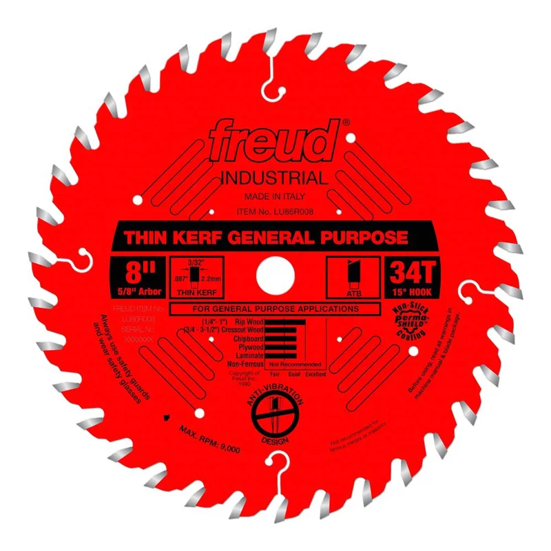 Freud 8" x 34T Thin Kerf General Purpose Blade