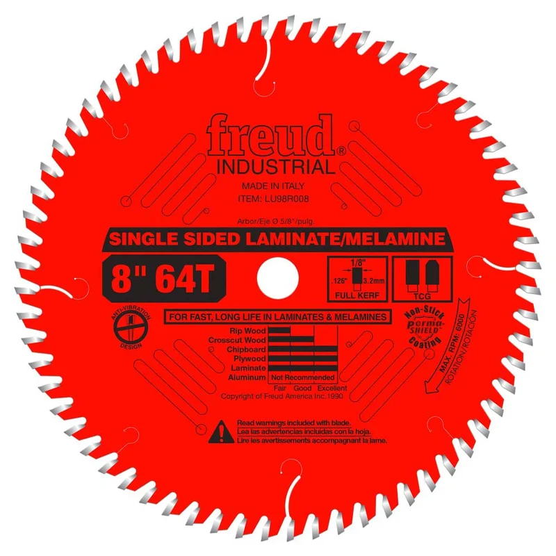Freud 8" x 64T Single-Sided Laminate/Melamine Blade