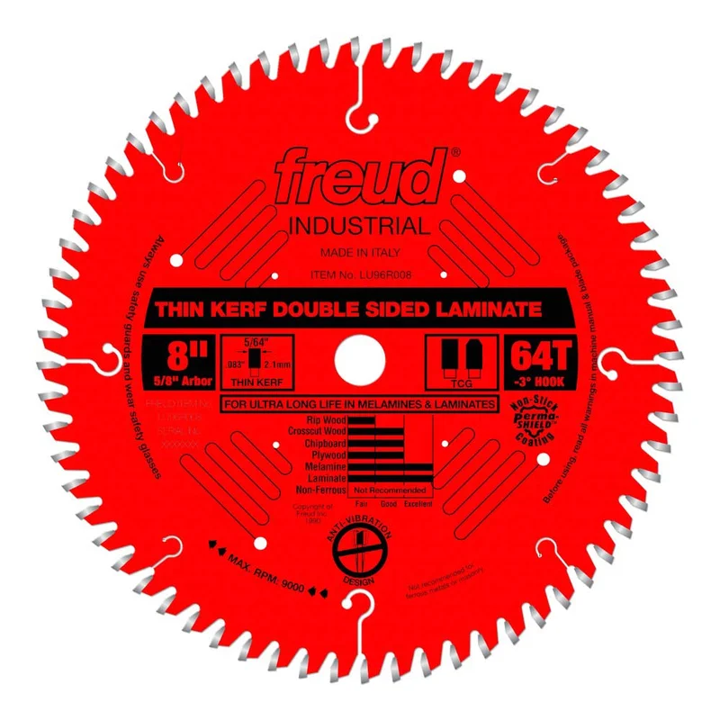 Freud 8" x 64T Thin Kerf Double Sided Laminate/Melamine Blade
