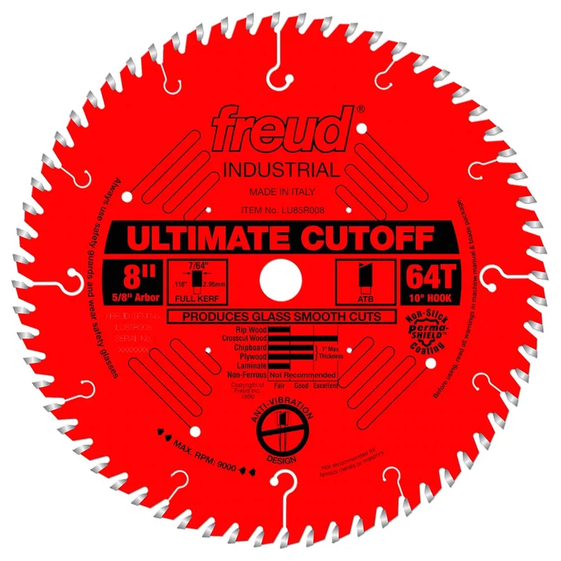 Freud 8" x 64T Ultimate Cut-Off Blade