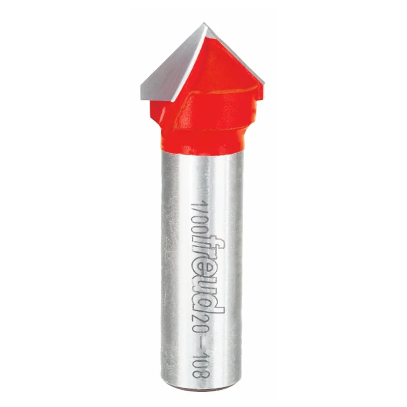 Freud 90 V Grooving Router Bit - 3/4" Diameter, 1/2" Cut, 1/2" Shank