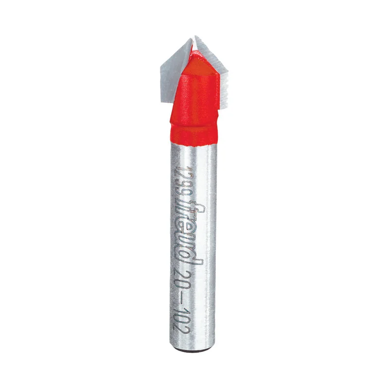 Freud 90 V Grooving Router Bit - 3/8" Diameter, 5/16" Cut, 1/4" Shank