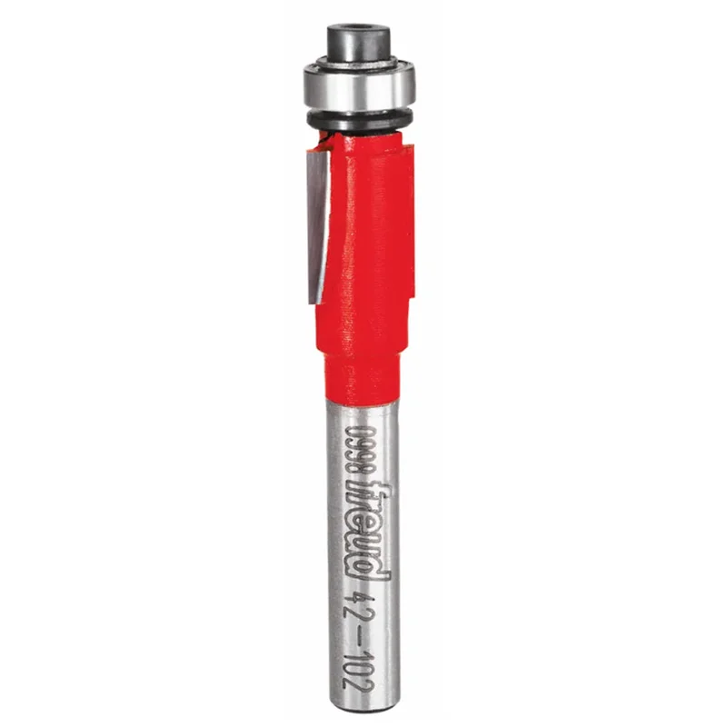 Freud Bearing Flush Trim Router Bit - 3/8" Diameter, 1/2" Cut, 1/4" Shank