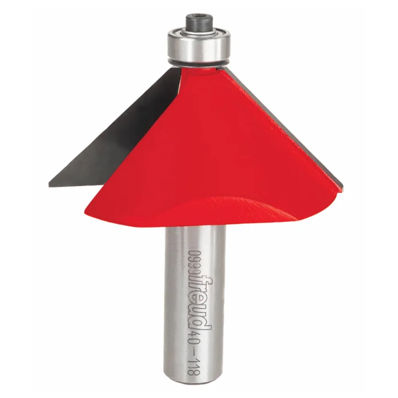 Freud Chamfer Router Bit - 2-1/2" Diameter, 1" Cut, 1/2" Shank