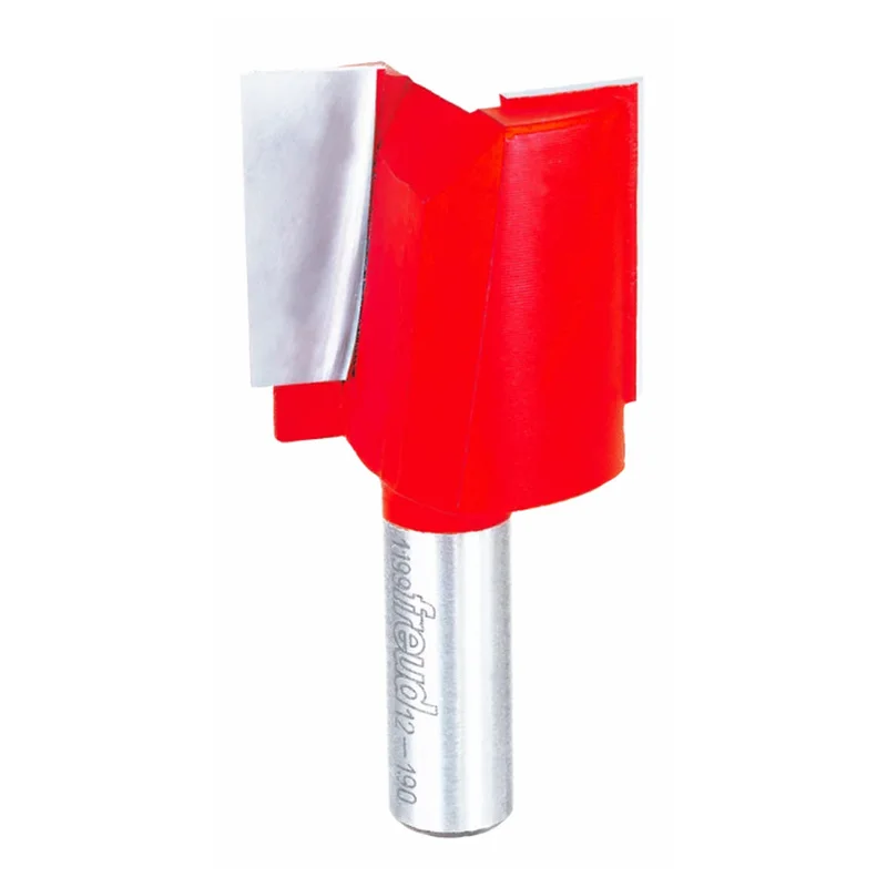 Freud Double Flute Straight Router Bit - 1-1/2" Diameter, 1-1/4" Cut, 1/2" Shank