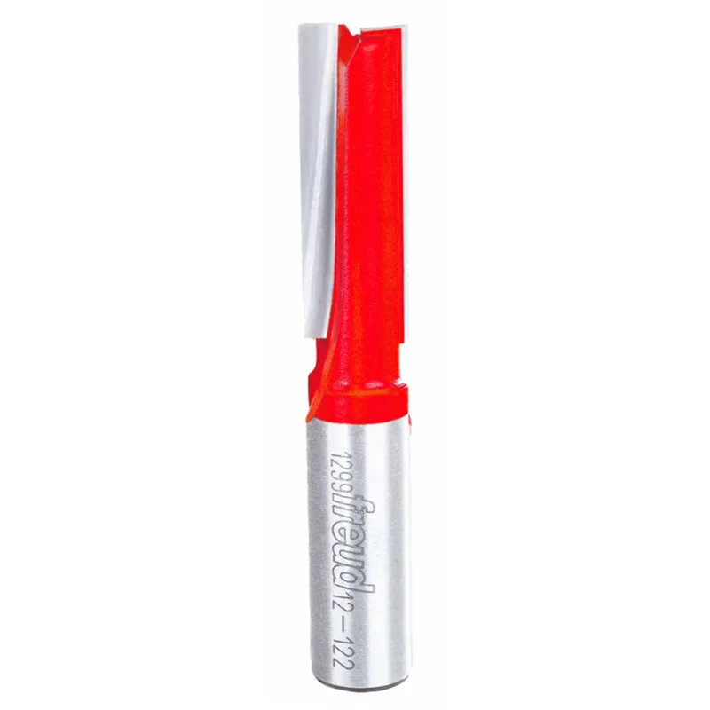 Freud Double Flute Straight Router Bit - 1/2" Diameter, 1-1/2" Cut, 1/2" Shank