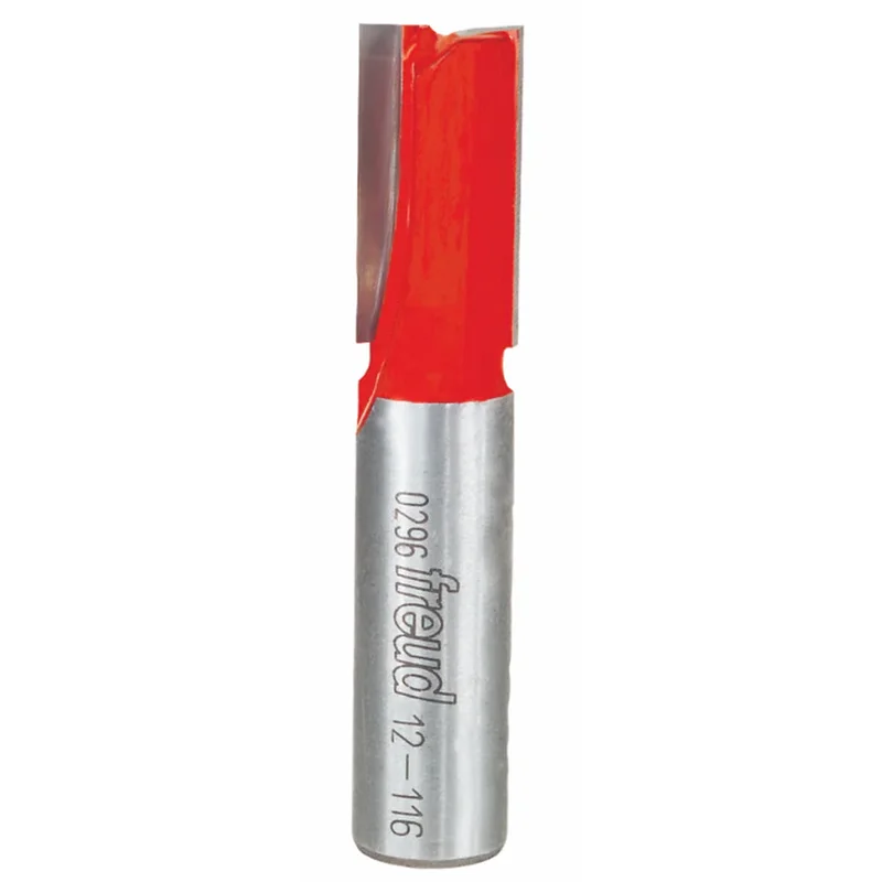 Freud Double Flute Straight Router Bit - 1/2" Diameter, 1" Cut, 1/2" Shank