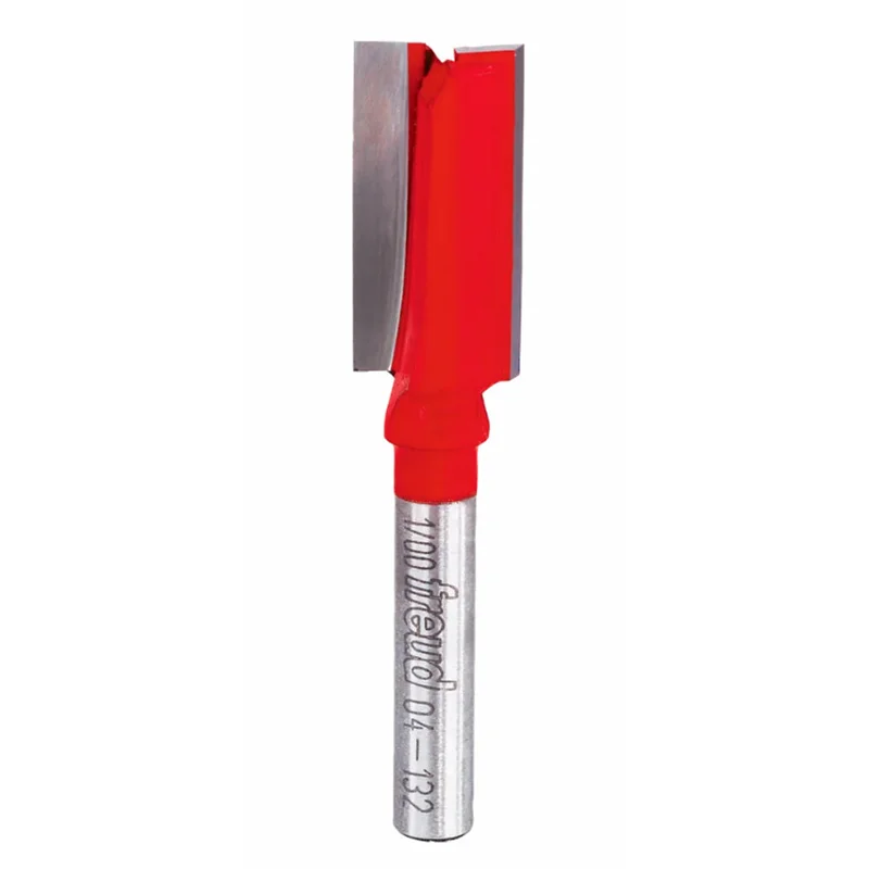 Freud Double Flute Straight Router Bit - 1/2" Diameter, 1" Cut, 1/4" Shank